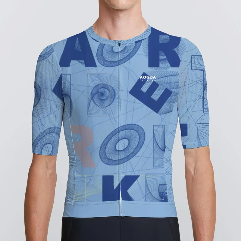Aogda Pro Team Areo Cycling Jersey,Breathable Fast Drying Cycling Shirts,Slim Fit Road Bike Jersey,Performance Bicycle Clothing