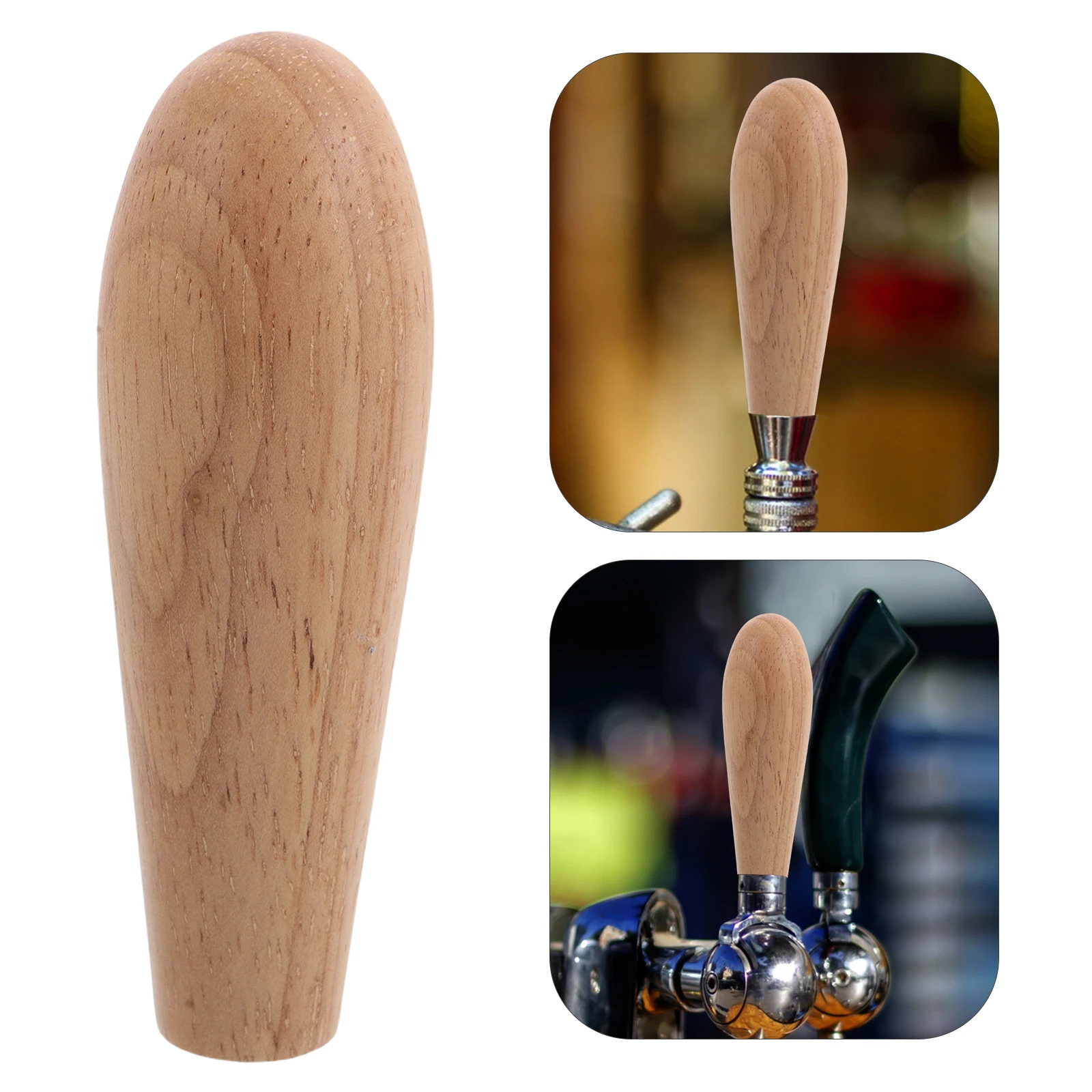 

Bucket Valve Handle Wooden Replacement Beer Tap Rustic Faucet Can for Draft Solid
