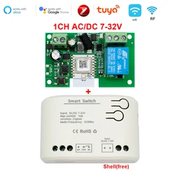 1CH Zigbee Tuya Smart Home Relay Module 85-250V 220V Relay AC DC 12V 24V 7-32V Works Alexa Google Assistant Smart Light Switch