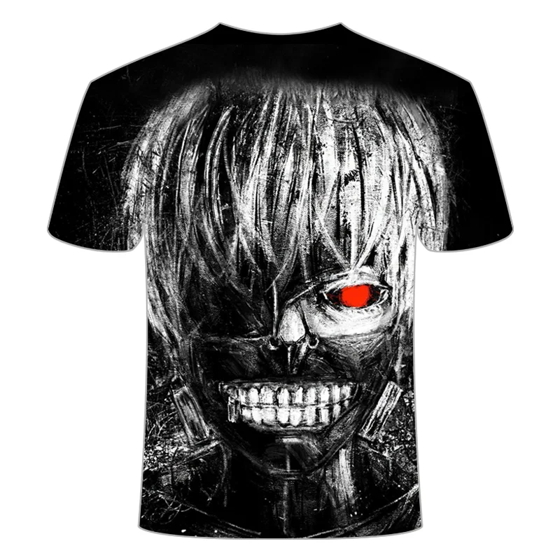 T-Shirt homme femme et garçon, Streetwear, décontracté, à la mode, animé, combat Tokyo Ghoul, 3D, 2021