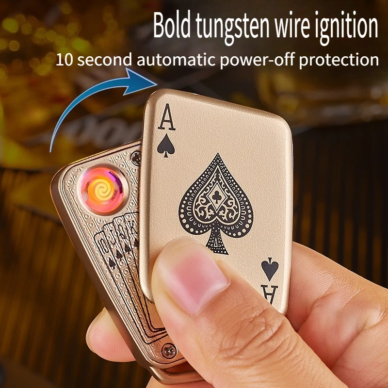 novo-criativo-carregamento-usb-mahjong-poker-chaveiro-isqueiro-eletronico-de-metal-a-prova-vento-isqueiro-compacto-e-portatil