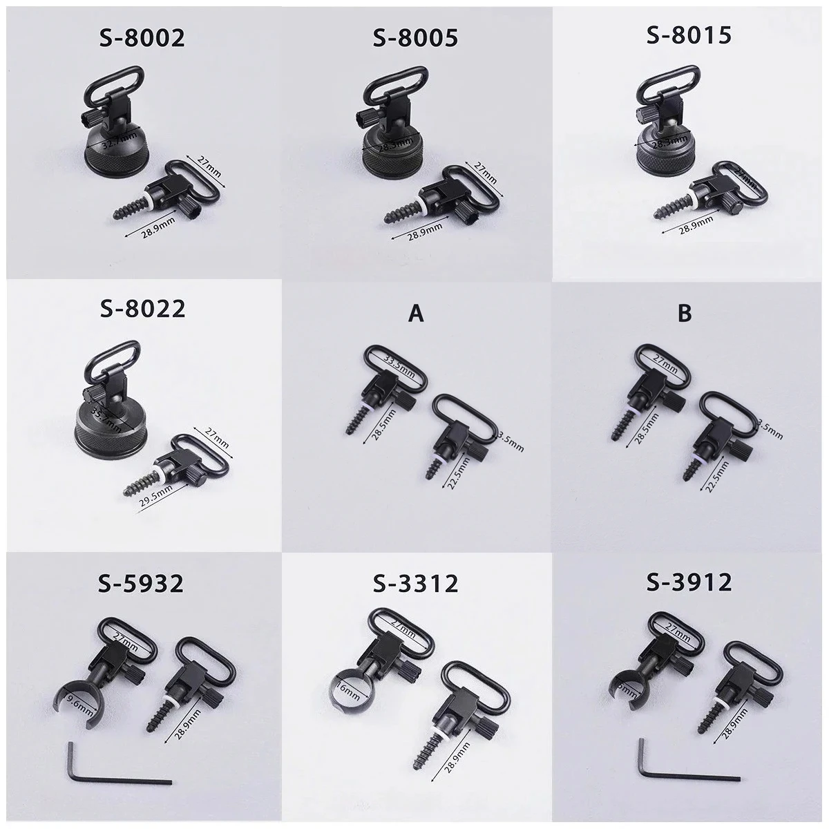 

Tactical Mossberg 500 Remington 870 1100 Metal Quick Detachable Sling Swivels Adapter Set For Rifle Shotgun Express 20GA 12GA