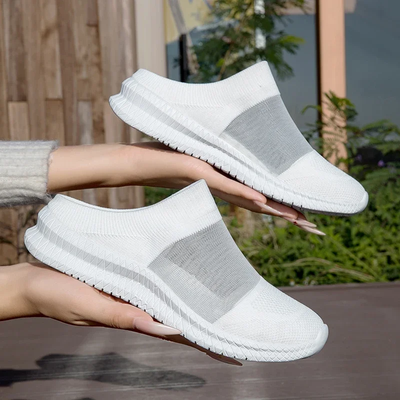Women Slippers Sandals Summer Beach Slippers Women Breathable Mesh Flat Shoes Walking Women Zapatos Mujer Home Slippers view 2