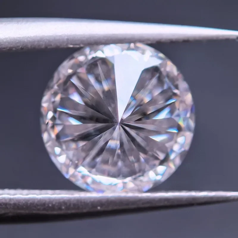 Moissanite Stone Round Shape Blue Flame Fire Colorful VVS1 with GRA Certificate Gemstone Charms Beads Jewelry Making Materials