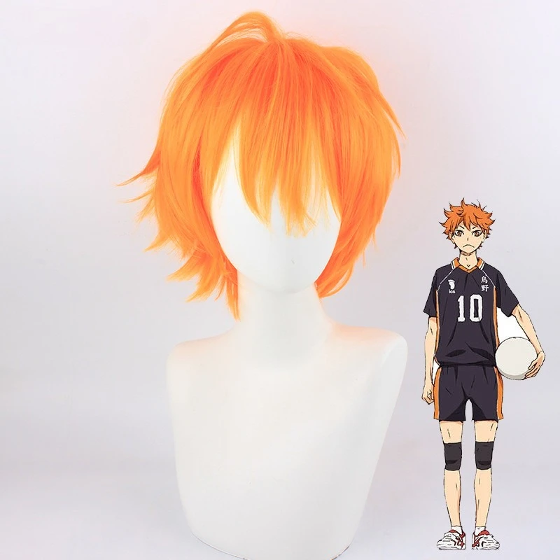 

Японское аниме «Haikyuu!!» Маленький волейбол Хината Шойо оранжевый парик для косплея высокотемпературный шелковый парик для косплея