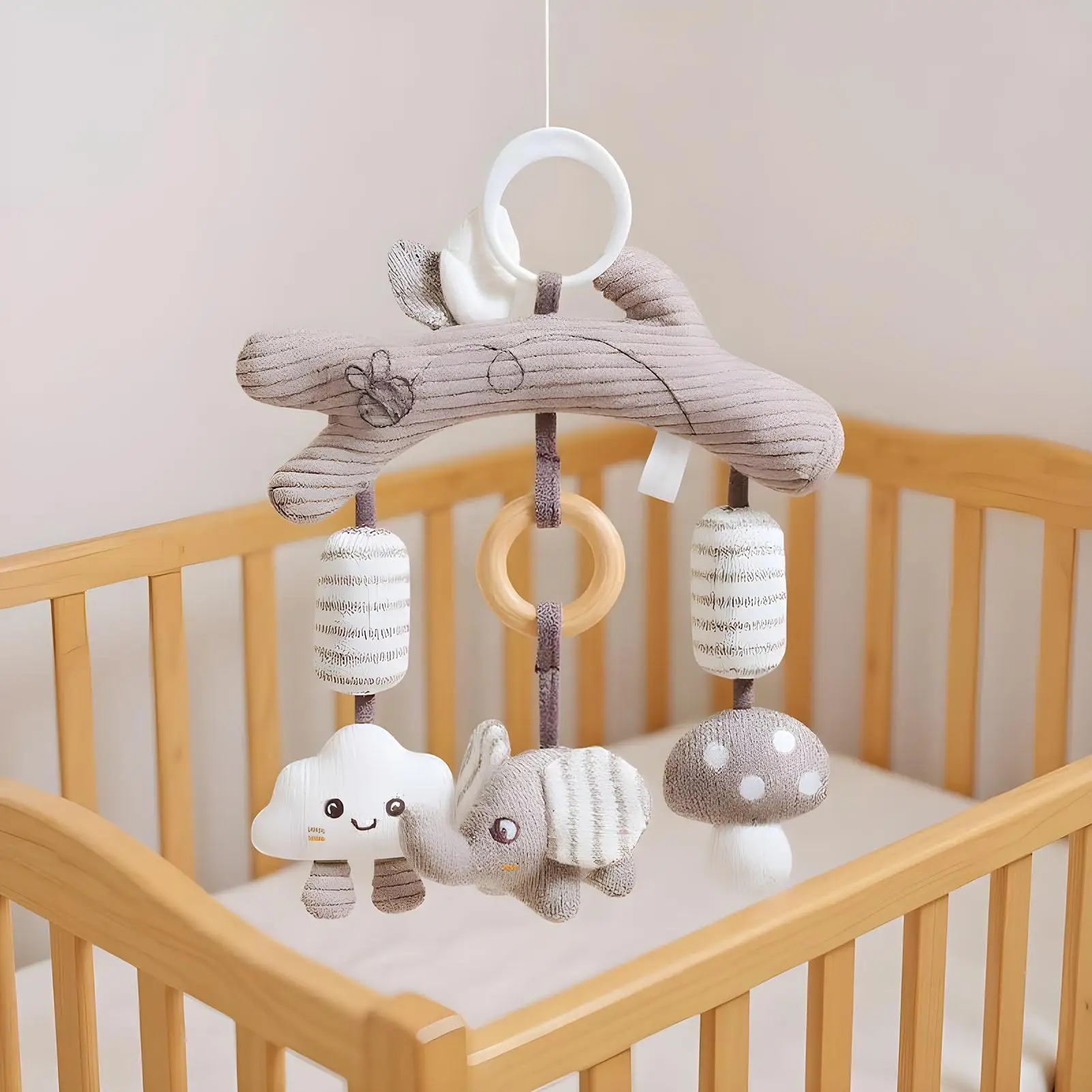 車用シートおもちゃ、ベビーカー用クリップ式おもちゃ、吊り下げ式ウィンドチャイム、男の子と女の子のための学習アクティビティ、ベビーベッド、屋外公園、旅行、休暇用