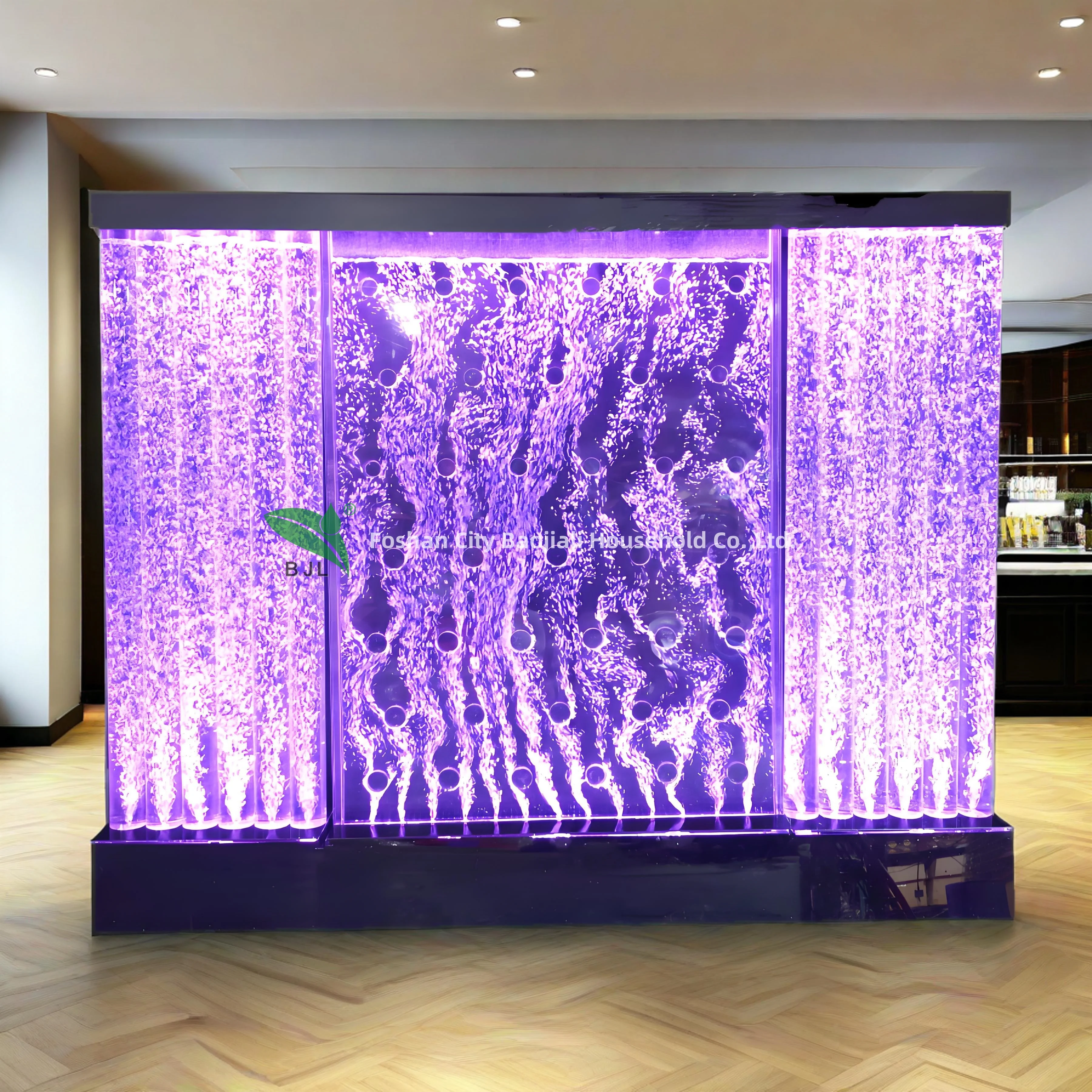 

Customization.Commercial Furniture Multi Color Glow Led Acrylic Waterfall Water Feature Room Divider with Dancing Fountain Water