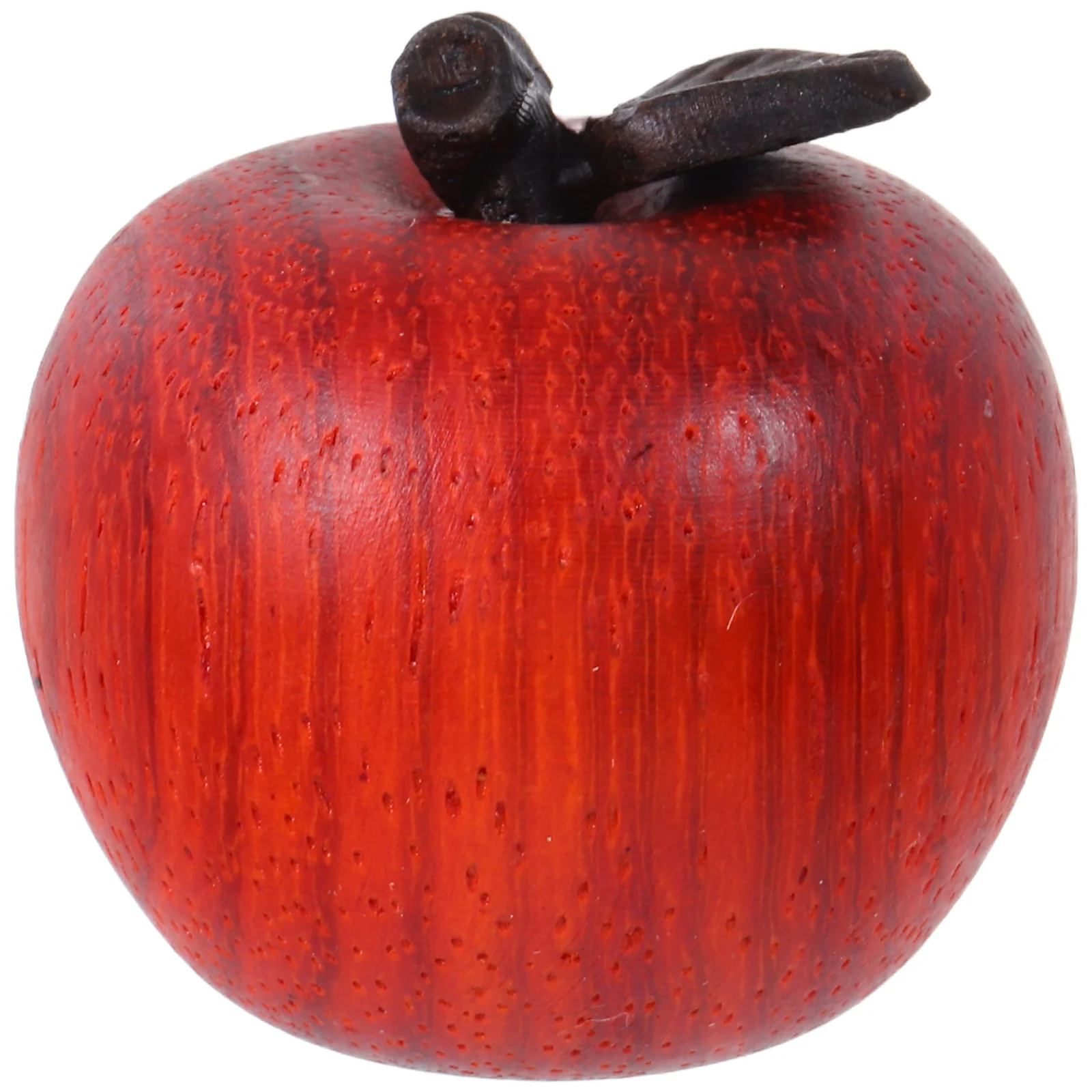 

Red Sandalwood Carved Mini Decor Natural Wooden Fruit for Desk Home Party Photography Use Artificial Red Delicious Fruits