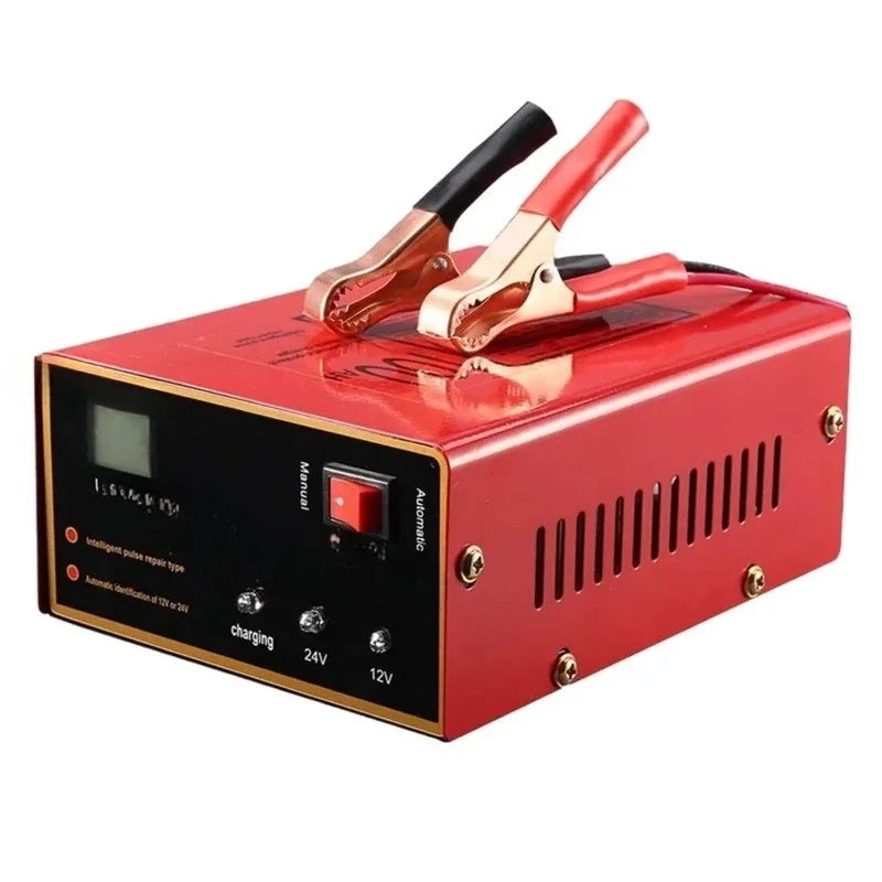 

Portable Car Charger with Light Emitting Diode Display 250v 24v 7.5A Automatic Battery Charger for Mobile Phone 12-24v