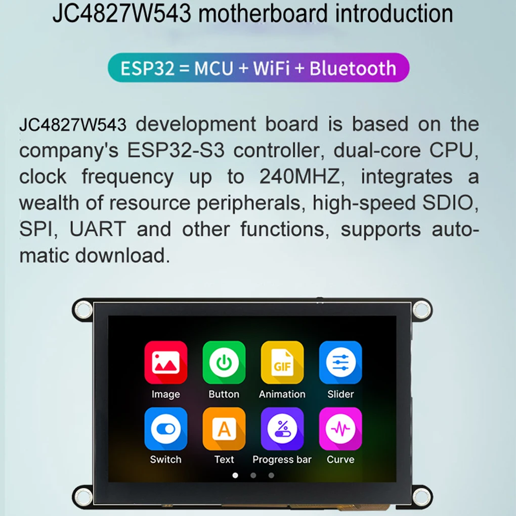 Guition ESP32S3 8M PSRAM 16M FLASH 5-inch IPS 800*480 high-definition LCD display module Capacitive touchwith WIFI and Bluetooth