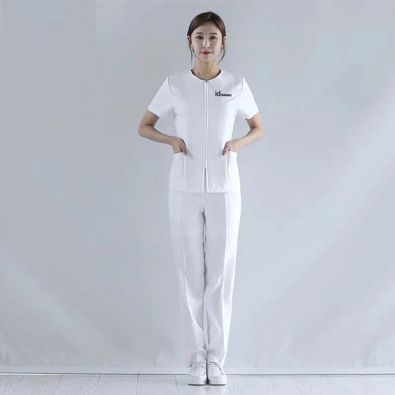 Korean Surgery Hospital Nurse Work Clothes Spa Health Beauty Salon White SPA Uniform Mother and Baby Center Master Workwear