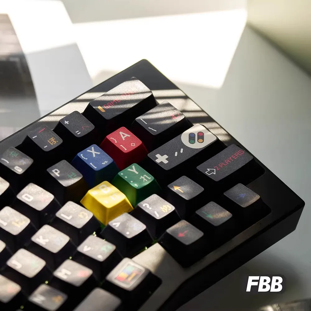Fbb Original Sfc Keycap 1990 Heat Sublimation Pbt Customized Ngc Suitable For Mechanical Keyboard 87 Key Customizable Woting