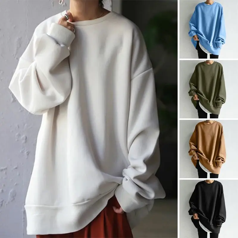 Women's round neck sweater, casual pullover, fashion temperament, plus size, 140kg, autumn, new style.