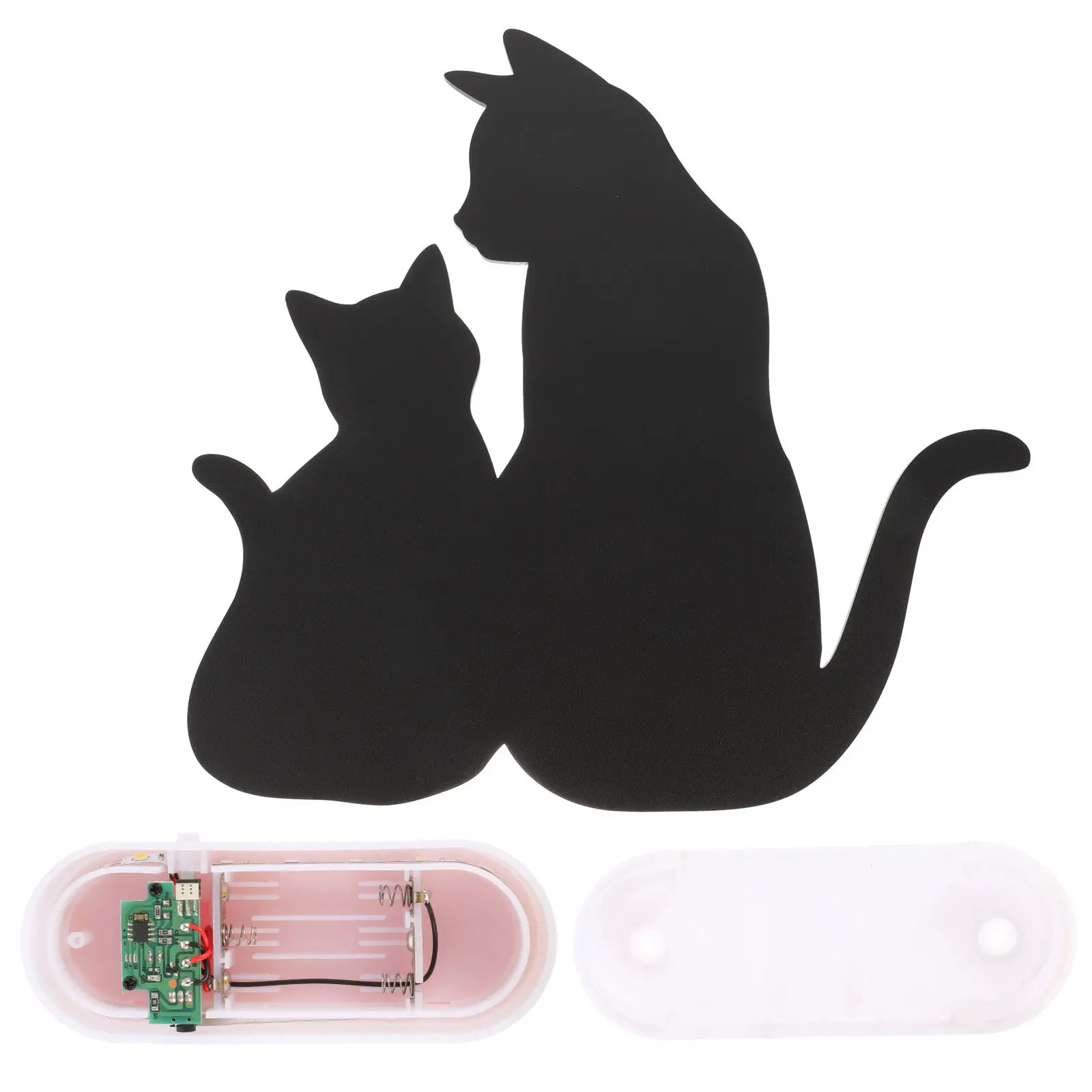 LED Cat Wall Night Light Sound Activated Sensor Lamp for Bedroom Hallway Decor Romantic Gift
