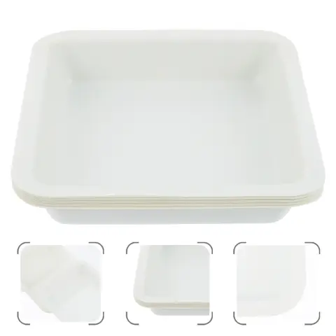 Barche da pesare in plastica da 10 pezzi Piatti quadrati usa e getta resistenti agli agenti chimici antistatici Contenitori di misurazione flessibili Pesatura da laboratorio