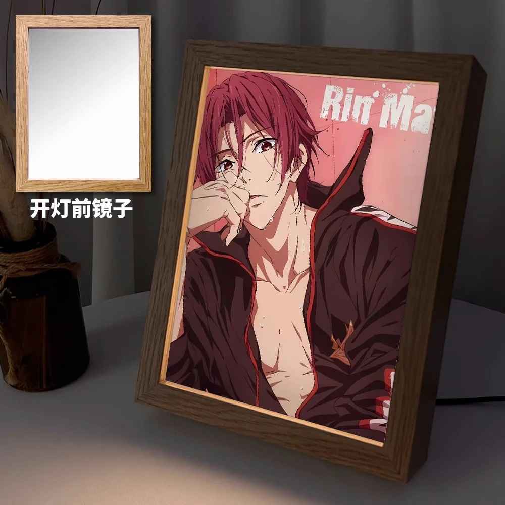 

Anime Free! Rin Matsuoka Nanase Haruka Tachibana Makoto Lamp Ornaments Figure Desk Frame Mirror Cosplay 6551 Kids Collection Toy