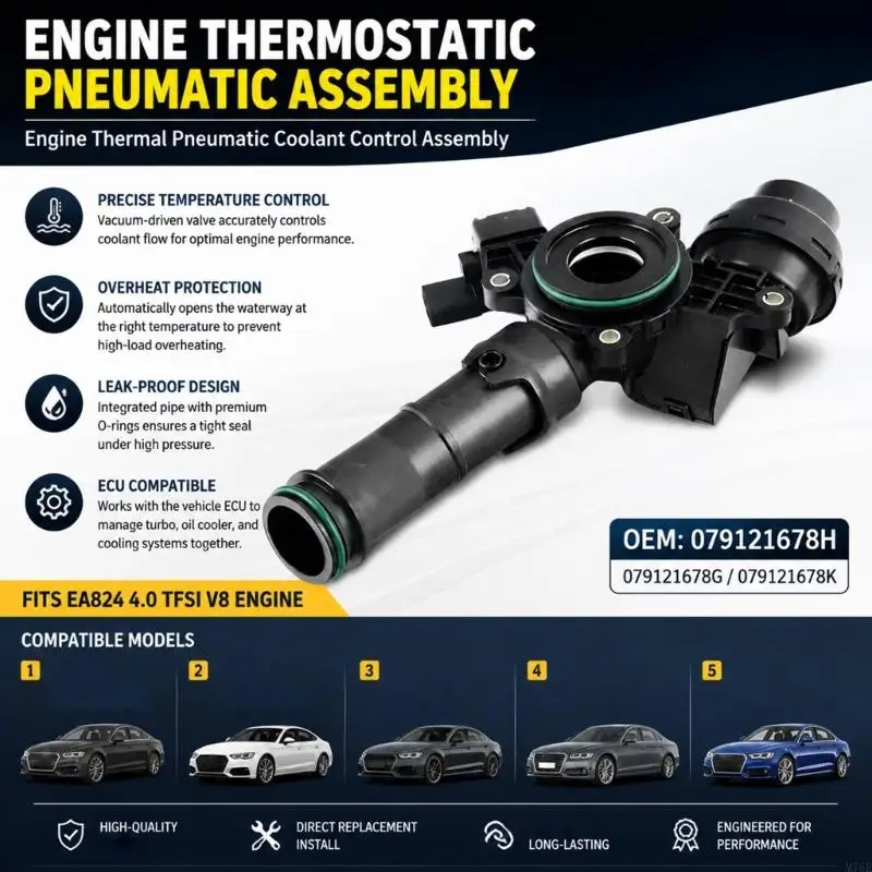 M76E Integrierte Motorkühlungssteuerventile, Kühlmittelthermostatgehäuse für 4.0T – Detail 4