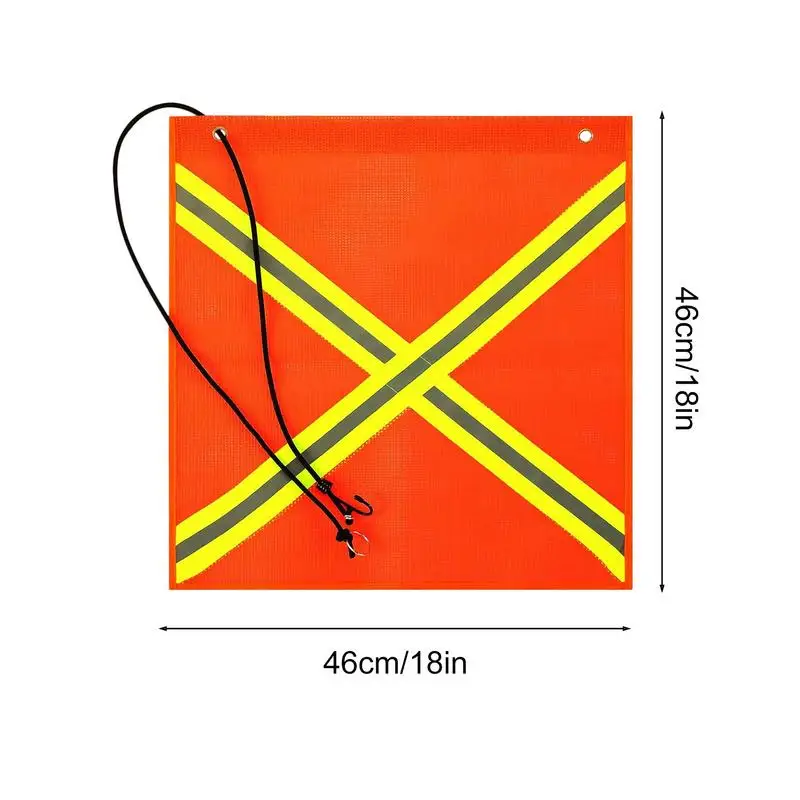 Warning Flag 18x18inch Bicycle Flags Boat Orange Safety Flag Caution Flags Safety Boat Flag Reflective Safety Boat Flag