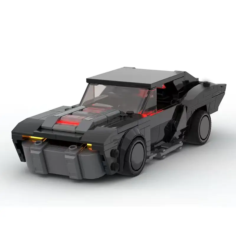 337 pçs novo modelo de carro moc filme jogo série bloco de construção carro vingança "batmobile oito grades carro bloco de construção das crianças brinquedo