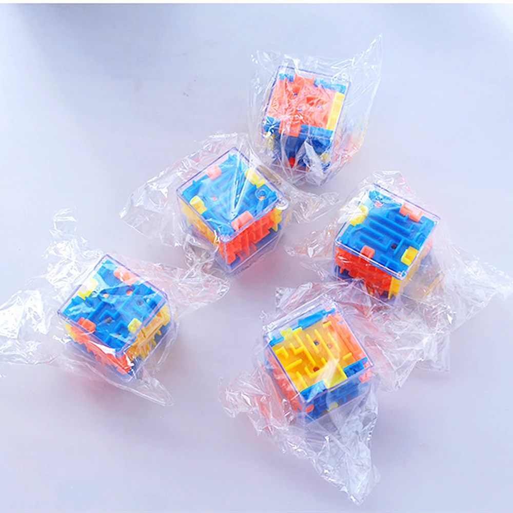 Puzzle Cube labyrinthe 3D, jouets éducatifs pour enfants, ensemble de jeu de perles Non toxiques, cadeaux d'anniversaire et de noël, 5 pièces