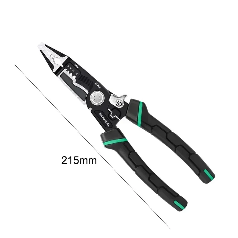 Multi-function Pliers Sharp-nosed Peeling Cable Nippers 1 Stripping Crimpingtool 9 In Strippers Pliers Wire Cutter Electrical