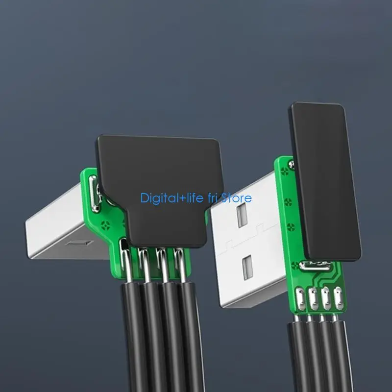 E06D USB 5Pin Cable USB 2.0 to USB 5Pin Cable Fast Charging USB 2.0 Data Sync Flexible Silicone for Smartphones Tablets