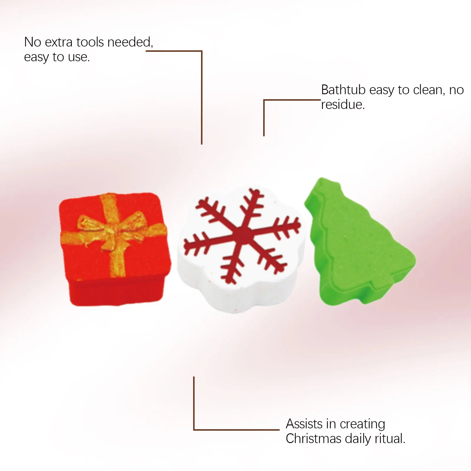 3 قطعة قنابل حمام عيد الميلاد طقم هدايا للأطفال النساء الجلد الجاف ترطيب الاسترخاء شجرة عيد الميلاد ندفة الثلج مفاجأة اليدوية كرة فقاعات #1