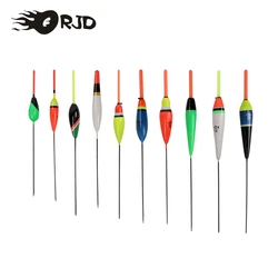 ORJD 10pcs Fishing Float Bobber Mix 1g-5g Wood Float Set Buoy Bobber Stopper Japanese Fishing Float Fishing Tackle Accessorie