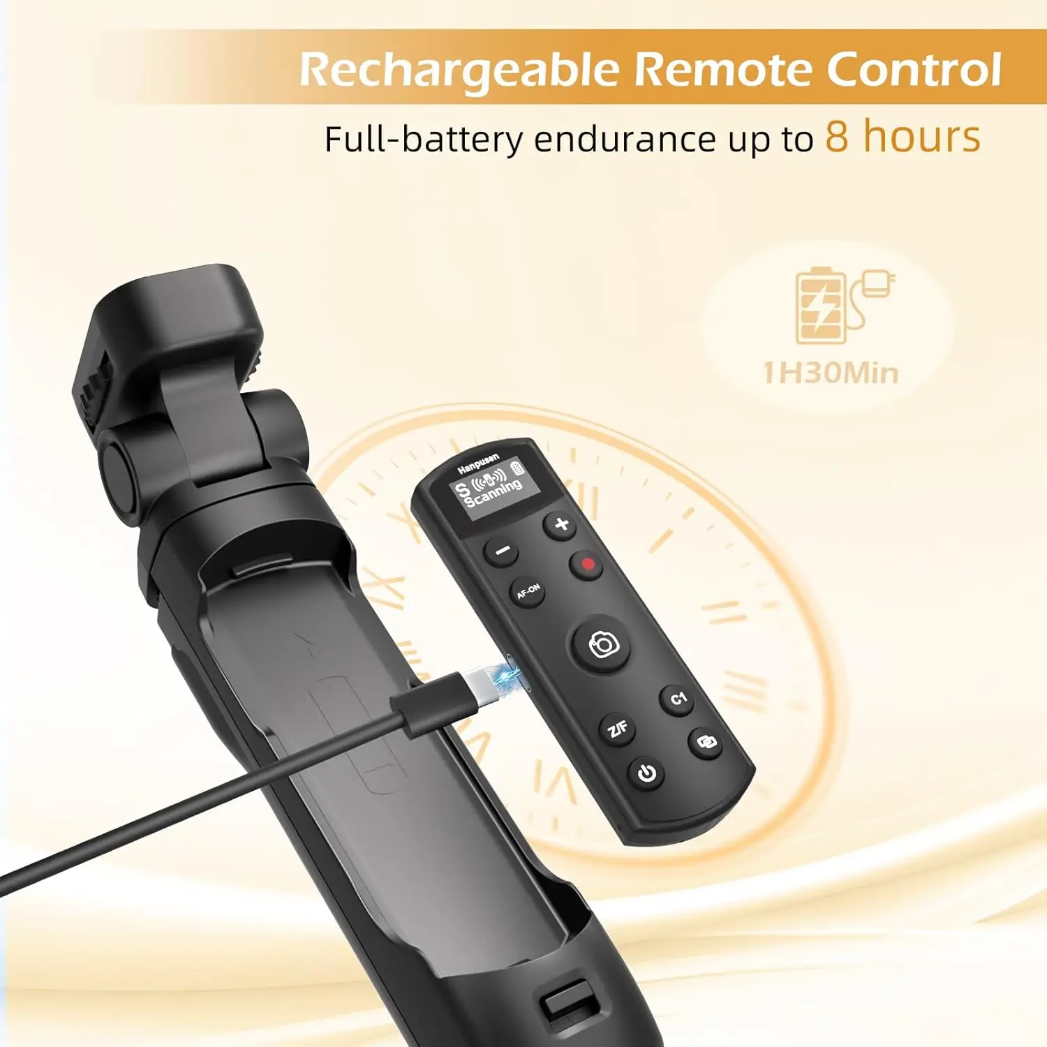 소니 RX100M7/RX0II/ZV-E10/ZV-E1/ZV-1/ZV-1F/A6400/A6600/A6700용 OLED 스크린 원격 제어 기능이 있는 무선 촬영 그립 삼각대