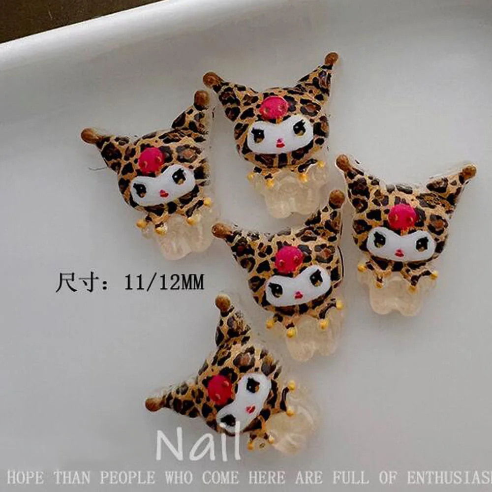 50個入り 漫画メロディー クロミ柄 ネイルジュエリー マイラード レオパード柄 ハローキティ ネイルチャーム 可愛いミニ樹脂製 マニキュア飾り