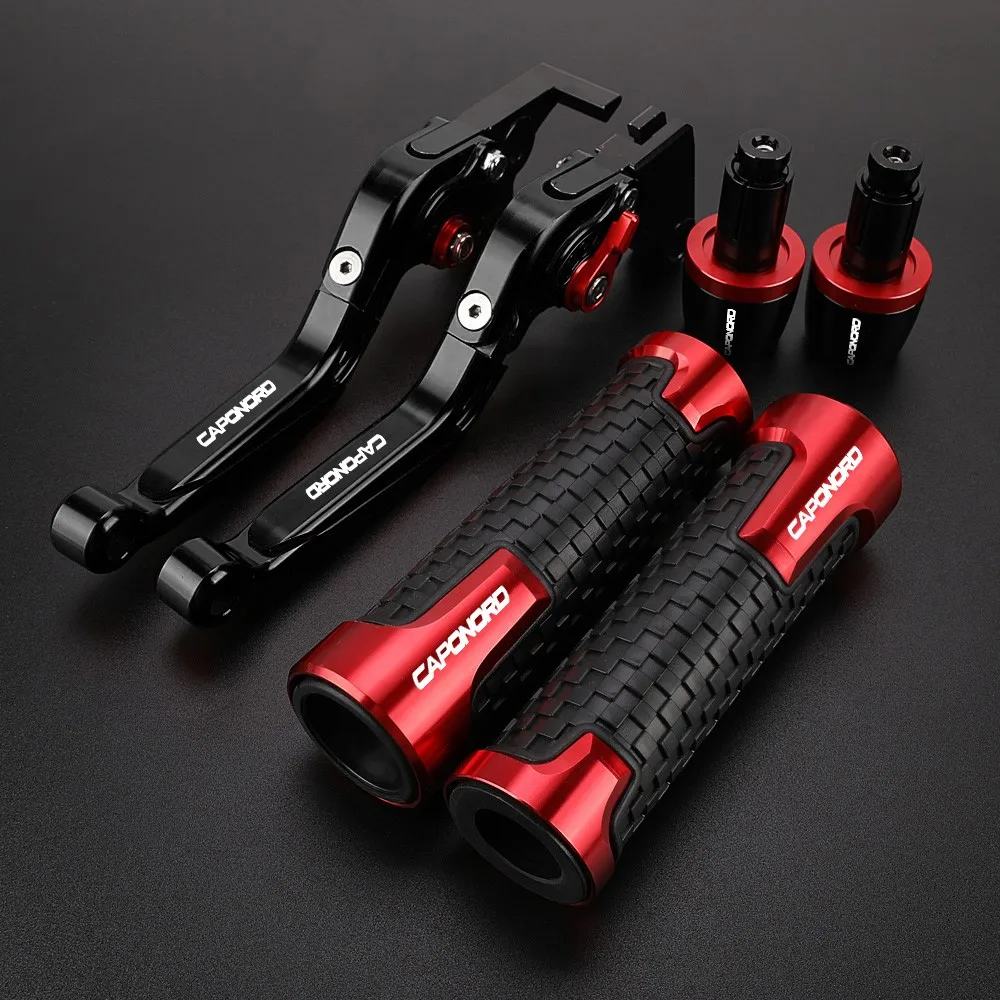 

Motorcycle fit For Aprilia CAPONORD 2002-2007 Adjustable Brake Clutch Levers Handle Bar End Grips Caps 2007 2006 2005 2004 2003