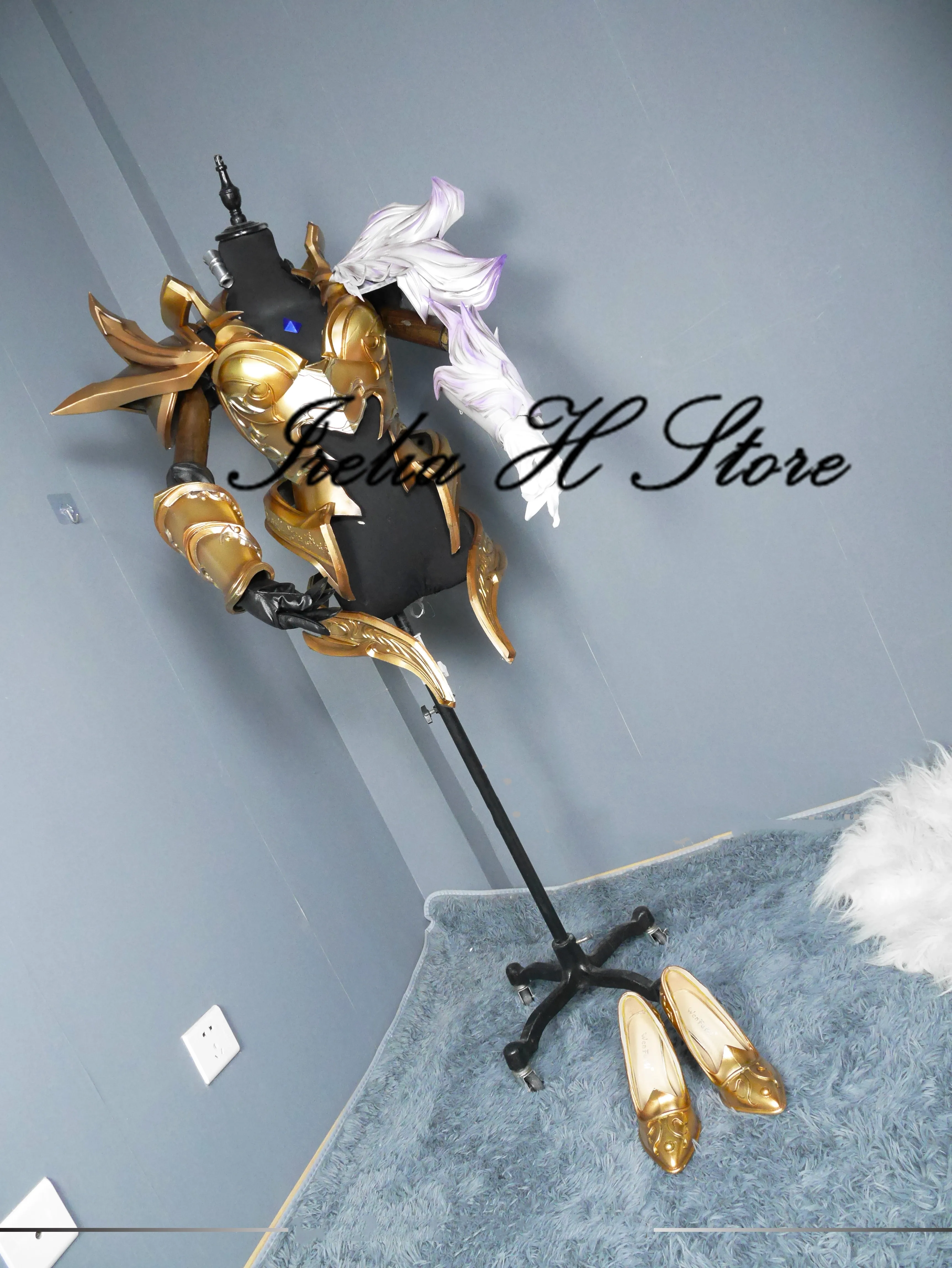 Irelia H Customized Dawnbringer Riven LOL Dawnbringer Riven Cosplay Costume Full set wing sword shoes