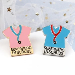 بروش المينا الطبي في 30 نمطا ، حقنة ، قلب ، دبابيس سماعة طبية للممرضة ، طبيب ، رسوم متحركة ، حقيبة ظهر جميلة ، شارة طية صدر السترة ، هدايا مجوهرات أعلى 10 مبيعات زخرفة سماعة الطبيب - No6