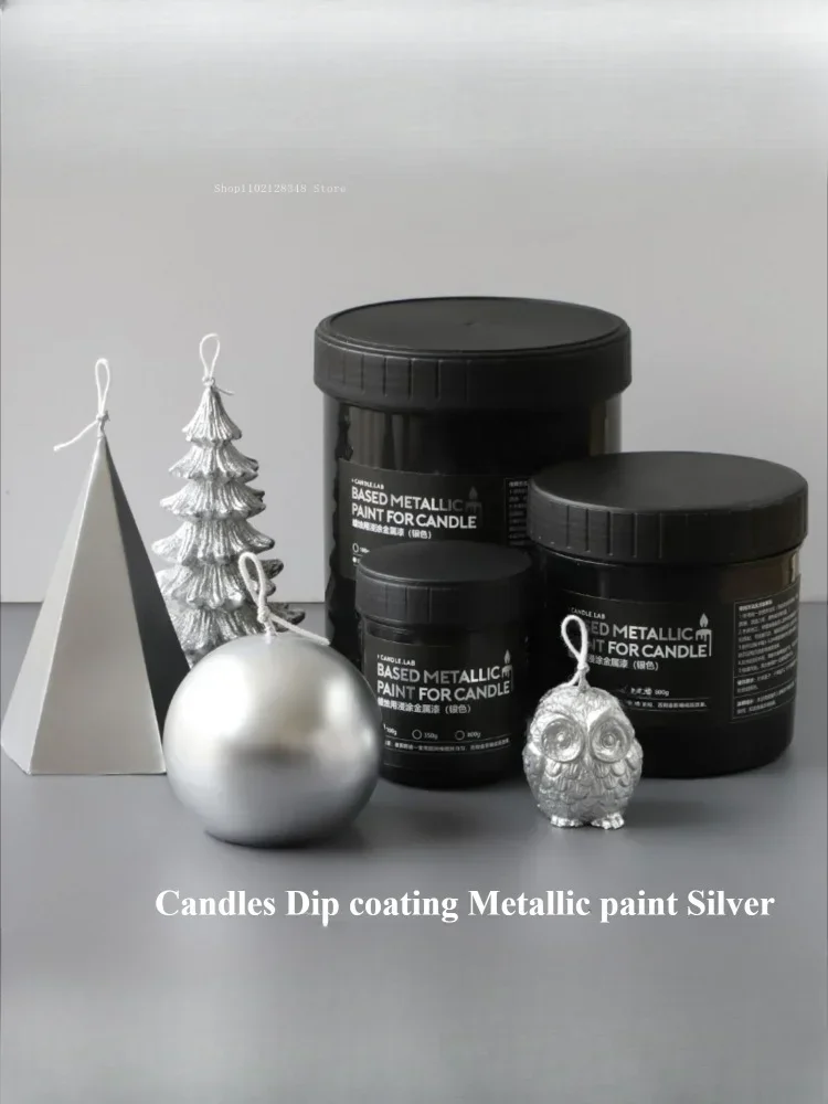 350/800g Candle Dip Coating Metallic Paint Silver/Rose Gold Pigment DIY Scented Candle Column Wax Christma Tree Wax Coloring Dye
