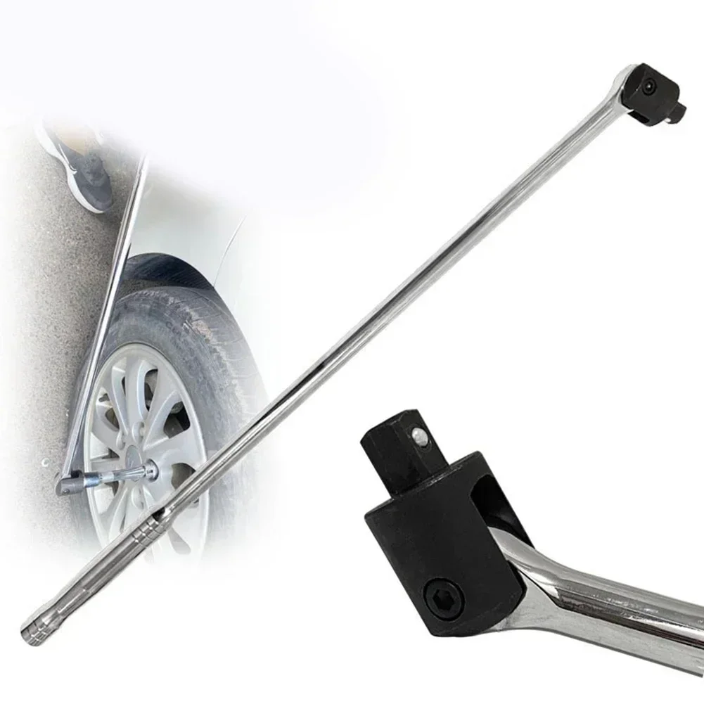

1pc 600mm Heavy-Duty Socket Wrench 180 Degree Turn 1/2 Square Adapter With Flexible Head Torque Wrench For Car Repairs DIY