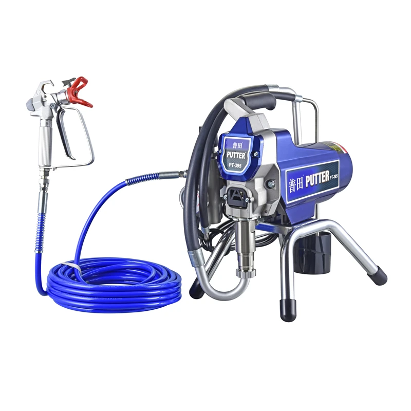 Professional airless sprayer paint machine piston pump spray gun 1500W brushless motor latex sprayer 395 paint machine tools