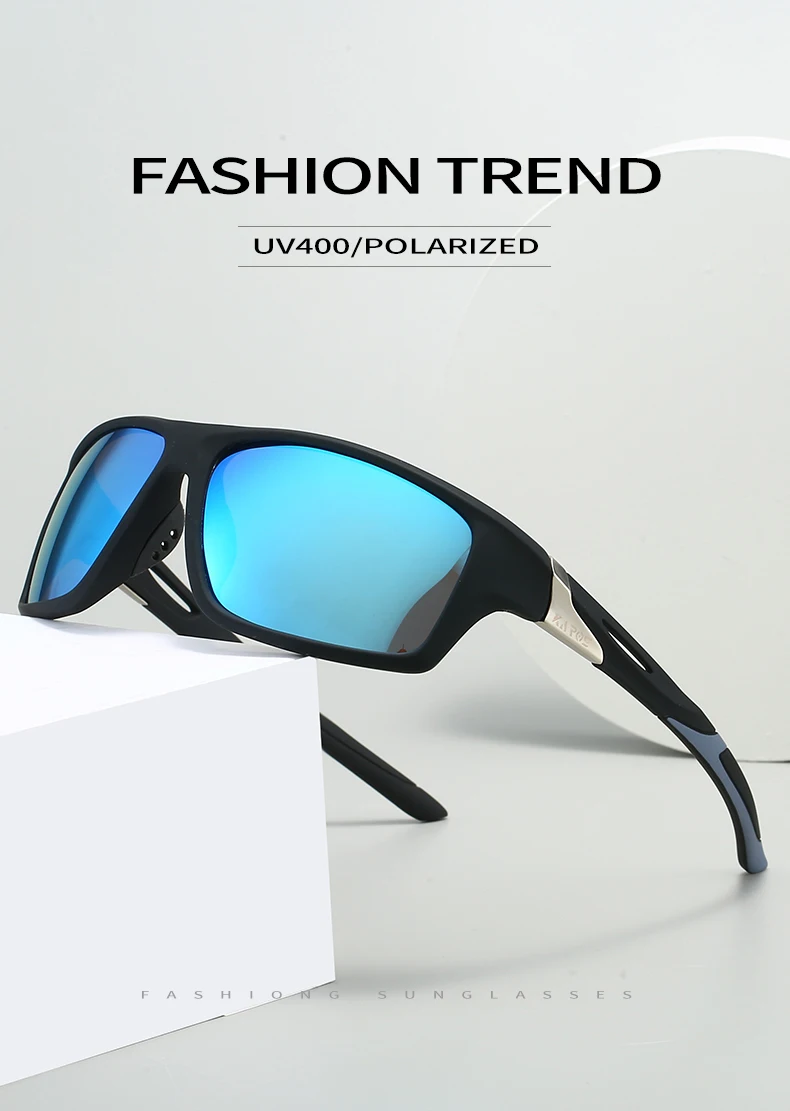 KAROS Mode Sport Sonnenbrille Polarisierte UV-Schutz Personalisierte Brille Runder Rahmen Herren Und Damen UV400 Brillen YZ2012 – Detail 1
