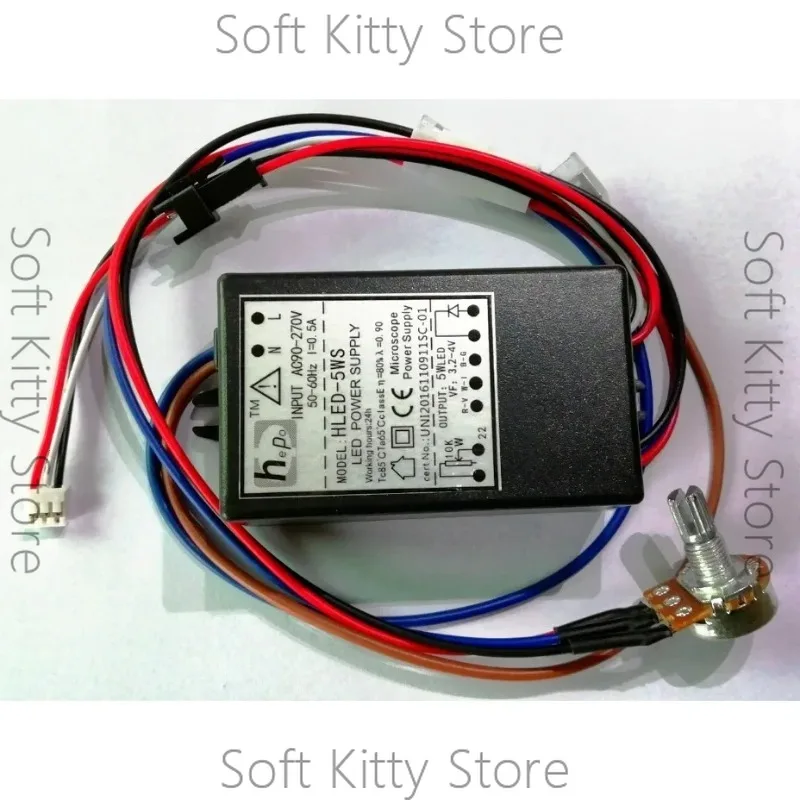 Microscope Power Module with 3WLED Lamp Bead HLED-5W 1.3A HLDE-3WC 3W 1WLED Dimming Power Supply