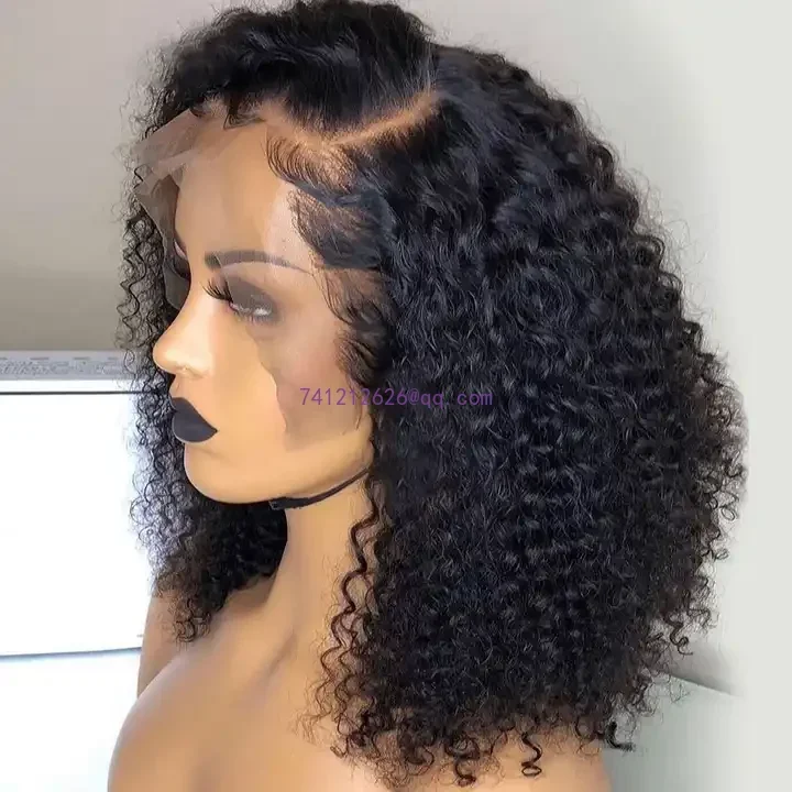 Wave Brazilian Remy Pre Plucked Human Bob Wig Lace Front Wig Short Bob Frontal Human Virgin Hair Wigs Curly