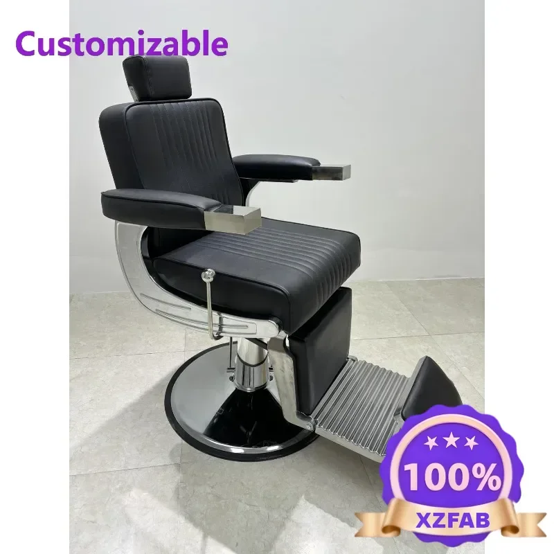 Factory Direct 2026 Chair hair salon special reclining men's large chair haircut perm and dye retro hair salon chair lifting