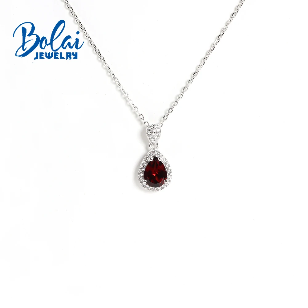 

Gorgeous 925 sterling silver Pendant natural Garnet January Birthstone necklace gemstones fine jewelry for women Festival gift
