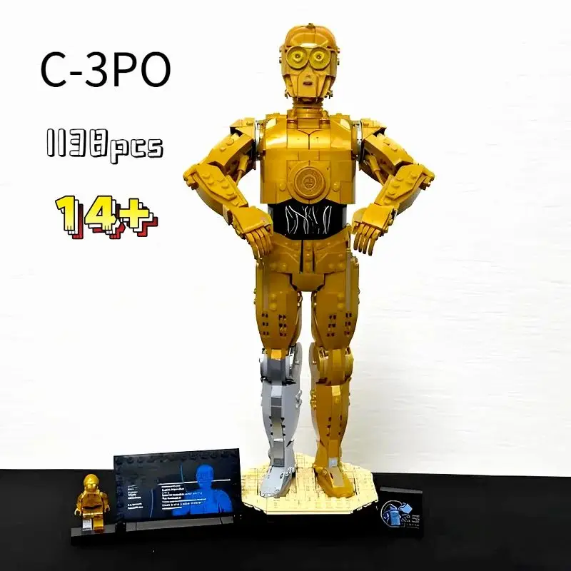 

New Arrival Robot C-3PO 75398 UCS Star Interstellar Conflict Building Blocks Puzzle Model Toy For Birthday party Gifts 1138pcs
