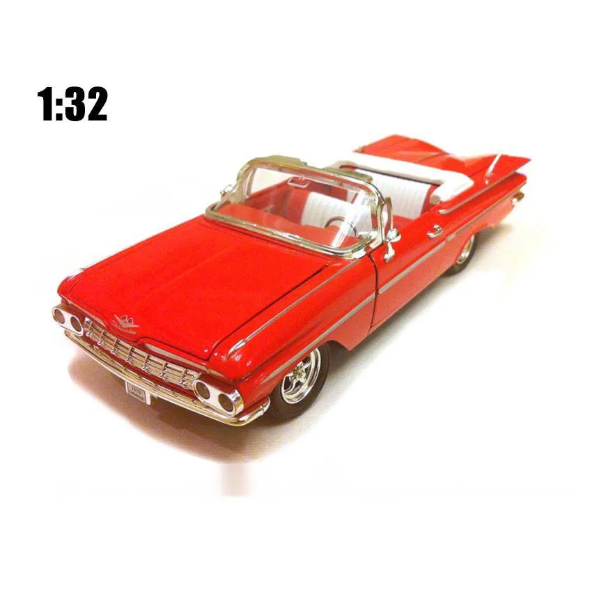 

1/32 New Arrival Special Price Diecast Metal American 1959 Vintage Convertible Muscle Car Model Furniture Display Collection