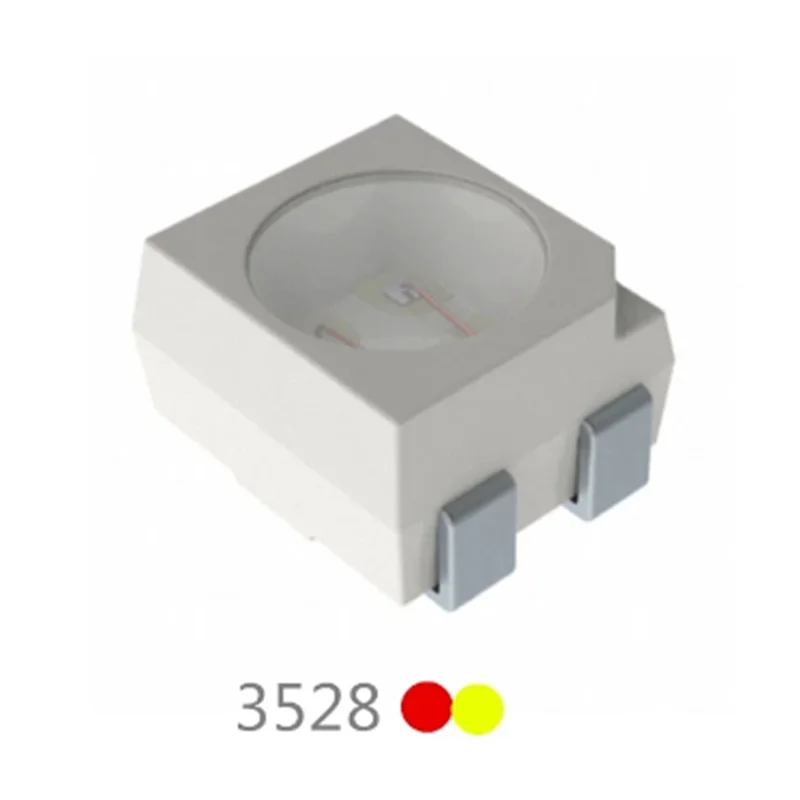 

500PCS 3528 Bicolor AMBER RED + YELLOW Reverse Polarity LAY T67F-AABB-1-1+AABA-45-1 LAYT67F The fourth foot is the cathode