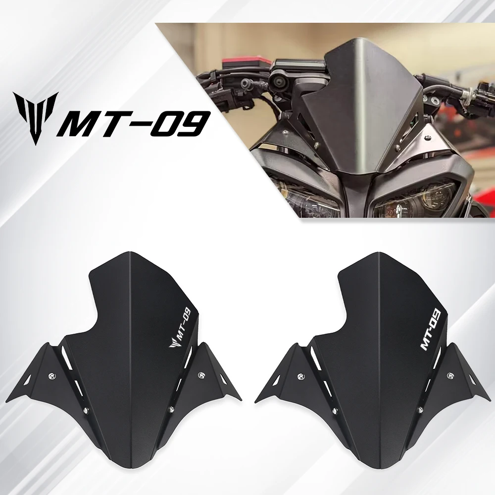 

For YAMAHA MT-09 FZ-09 MT 09 MT09 2017 2018 2019 2020 Motorcycle Accessories Windshield Sport Windscreen Screen Wind Deflector