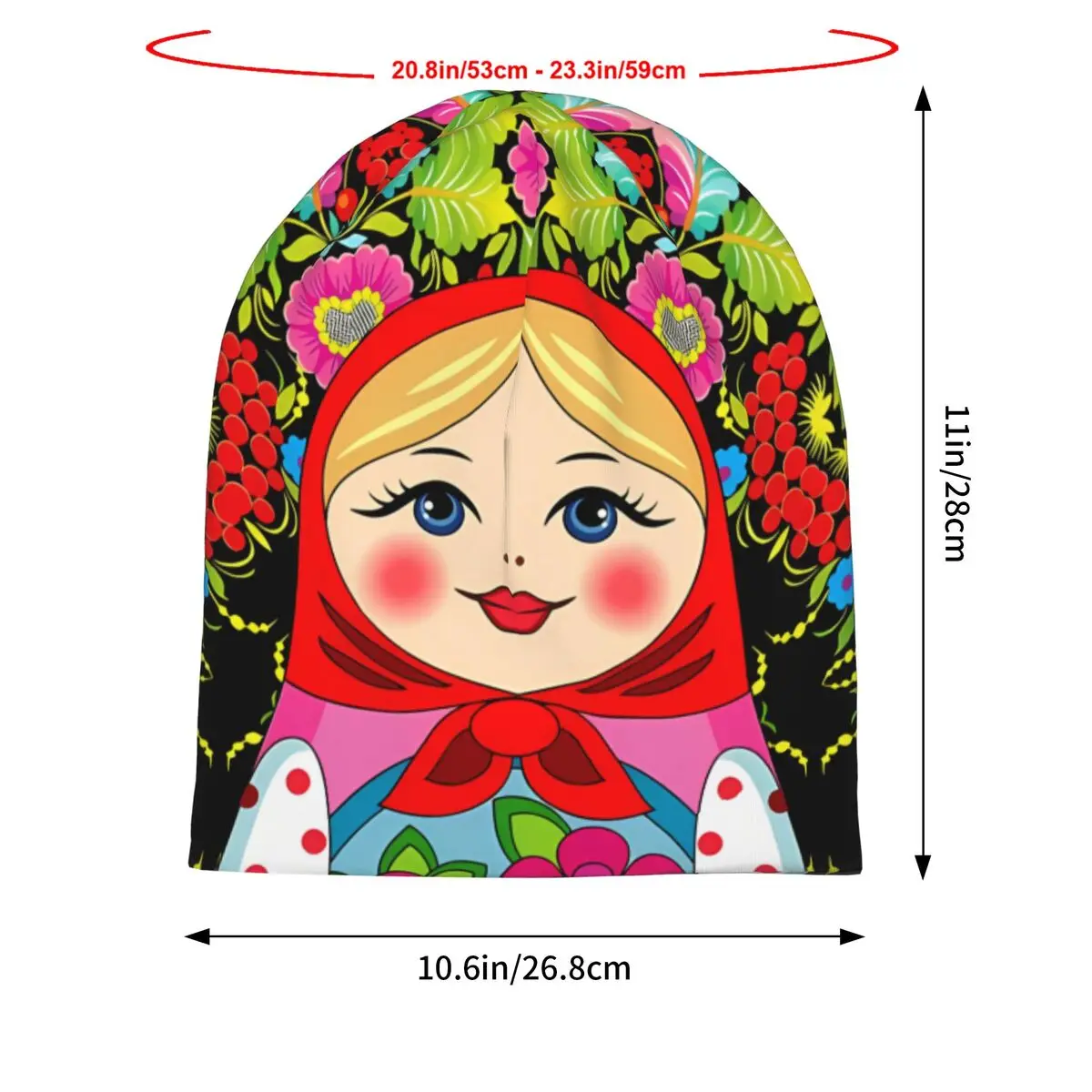 Russian Nesting Doll Art Beanies Caps Hat Fashion Bonnet Hats Men