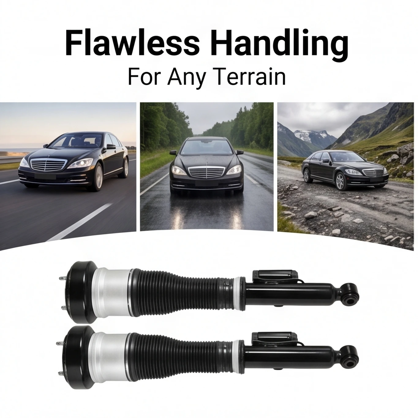 Air Suspension Rear With Ads Air Suspension Shock Absorbers for Mercedes-Benz S-Class W221 2007-2012 - view 5