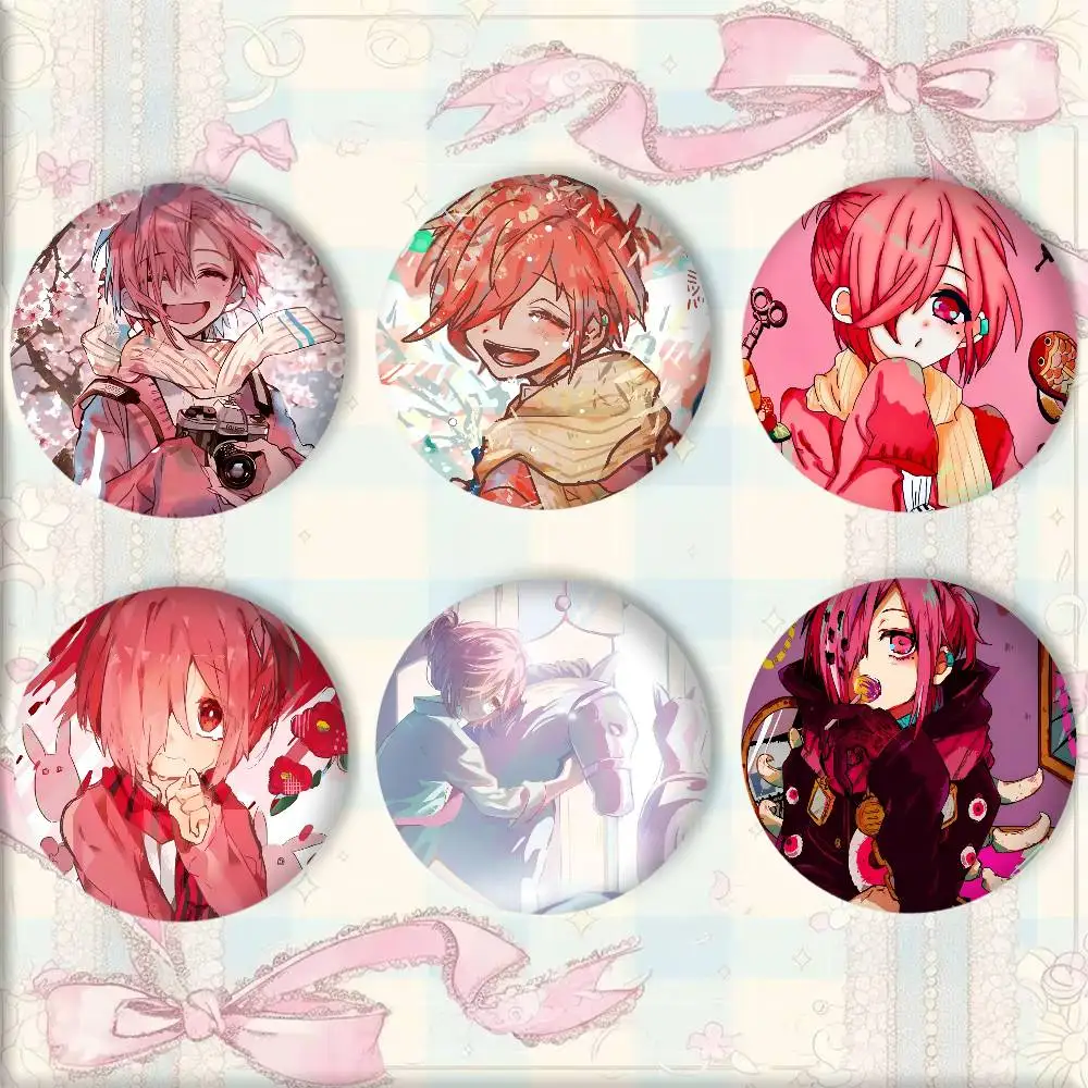 Anime T-Toilet-bound H-Hanako-kun Sosuke Mitsuba Manga Badge Round Art Brooch Clothes Backpack Accessories Lapelnd Laserh
