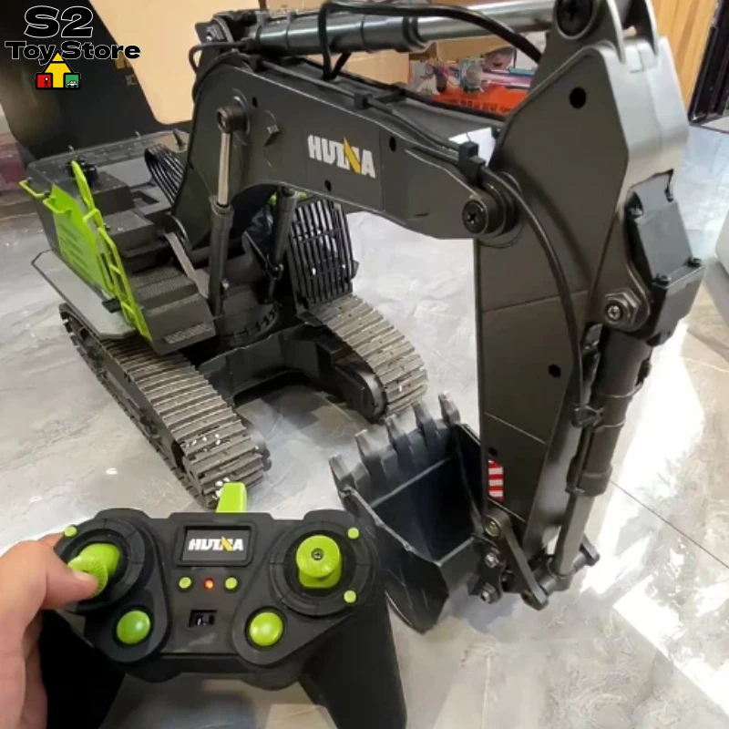 Huina 593 22-Channel 2.4Ghz RC Excavator Multi-Function RC Construction Vehicle for All Terrain Sand Snow Hobby Grade Toy