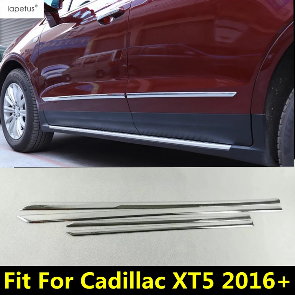 

Car Side Door Body Strip Plate Panel Molding Protector Decor Cover Trim For Cadillac XT5 2016 - 2023 ABS Accessories Exterior